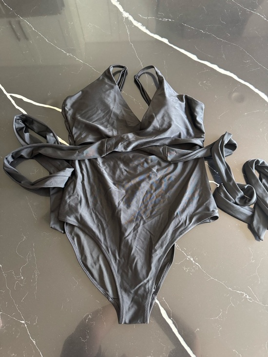 aerie Other - aerie Black One-Piece Swimsuit with Wrap Tie Detail